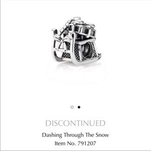 RARE PANDORA Dashing Through the Snow Sleigh Charm